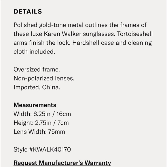 Karen Walker ‘Star Sailor’ Sunglasses - Picture 3 of 3